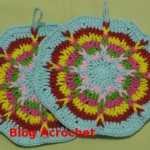 Agarraollas con argollitas entrelazadas