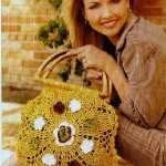 Cartera Mostaza con Florecillas